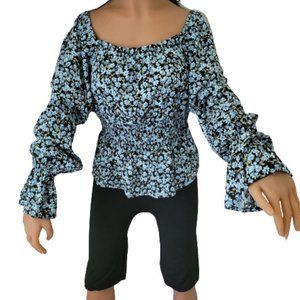 3/$20 SO Sonoma Long Sleeve Smocked Waist Top Size Small  NWT